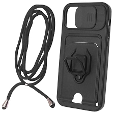 Чехол накладка MULTI FUNCTION 4 в 1 для APPLE iPhone 12, iPhone 12 Pro (6.1), цвет черный Чехол накладка MULTI FUNCTION 4 в 1 для APPLE iPhone 12, iPhone 12 Pro (6.1), цвет черный