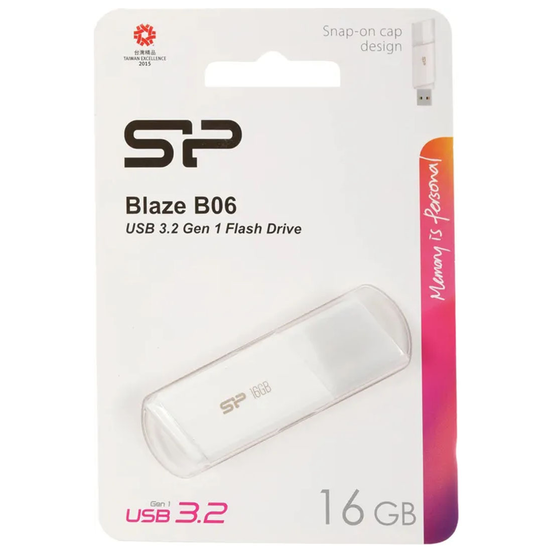 Флешка USB 3.2 16GB SILICON POWER Blaze B06, цвет белый