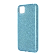 Чехол накладка Shine для HUAWEI Honor 9S (DUA-LX9), Y5P 2020, силикон, блестки, цвет голубой. Чехол накладка Shine для HUAWEI Honor 9S (DUA-LX9), Y5P 2020, силикон, блестки, цвет голубой.