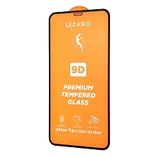 Защитное стекло 9D Lizard для APPLE iPhone XS Max, iPhone 11 Pro Max, цвет окантовки черный Защитное стекло 9D Lizard для APPLE iPhone XS Max, iPhone 11 Pro Max, цвет окантовки черный