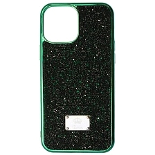 Чехол накладка Queen для APPLE iPhone 13 Pro Max (6.7), силикон, стразы, цвет зеленый Чехол накладка Queen для APPLE iPhone 13 Pro Max (6.7), силикон, стразы, цвет зеленый