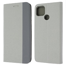 Чехол книжка MESH для Realme C25, C25S, текстиль, силикон, бархат, визитница, цвет серый Чехол книжка MESH для Realme C25, C25S, текстиль, силикон, бархат, визитница, цвет серый