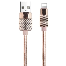 Кабель AWEI CL-87 METAL для APPLE, Lightning 8-pin, 2.4A, длина 1 метр, цвет розовое золото. Кабель AWEI CL-87 METAL для APPLE, Lightning 8-pin, 2.4A, длина 1 метр, цвет розовое золото.