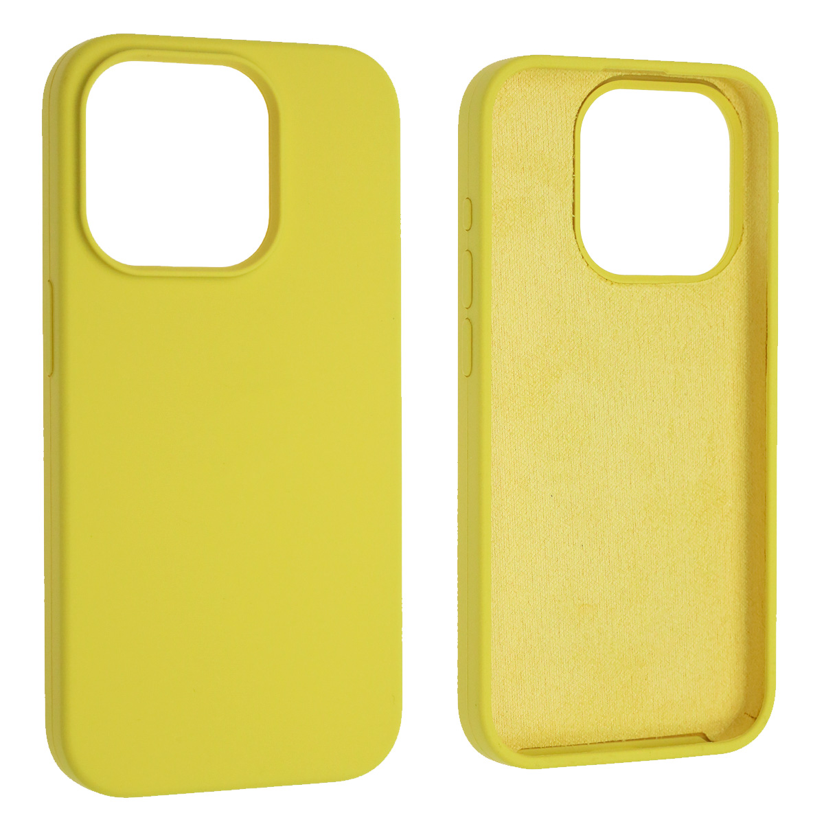 Чехол накладка Silicon Case для APPLE iPhone 15 Pro (6.1"), силикон, бархат, цвет желтый Чехол накладка Silicon Case для APPLE iPhone 15 Pro (6.1"), силикон, бархат, цвет желтый
