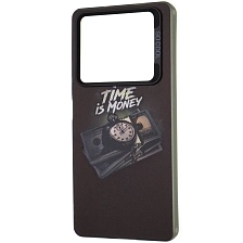 Чехол накладка для INFINIX NOTE 40 4G, защита камеры, силикон, рисунок TIME IS MONEY
