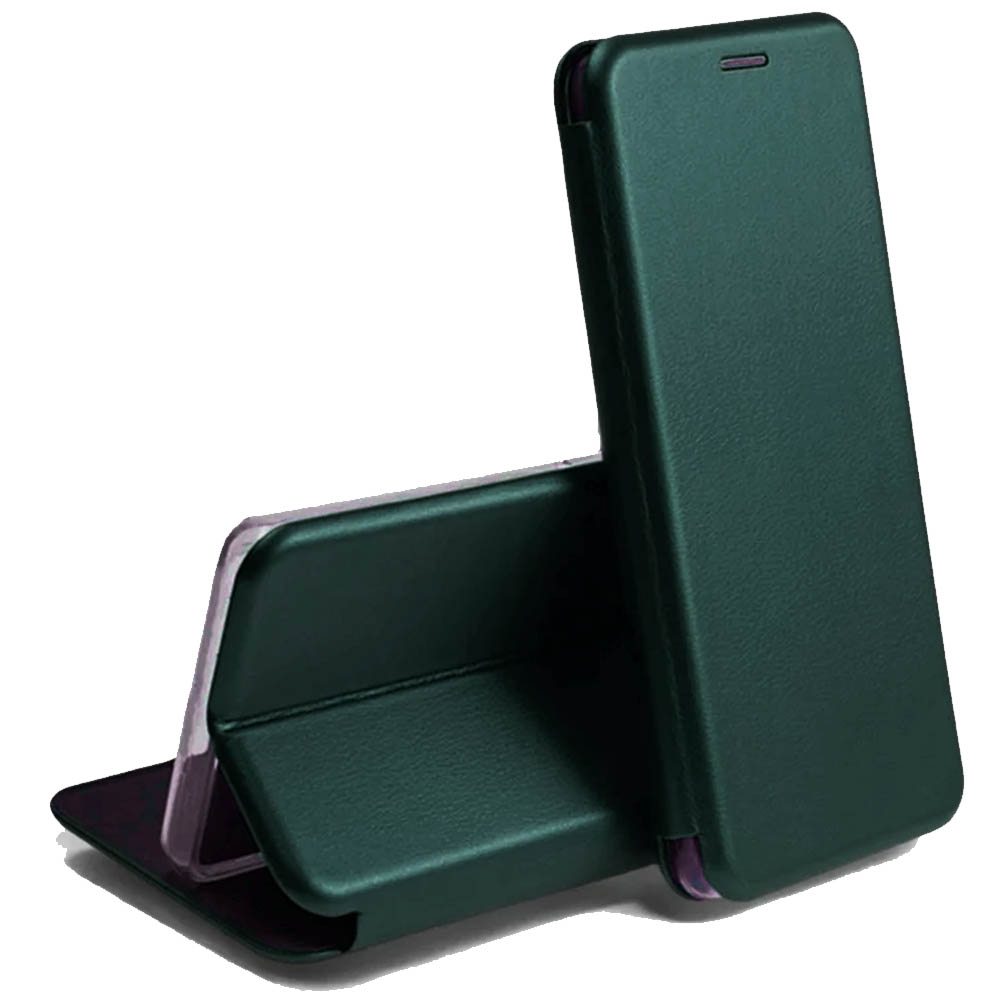 Чехол книжка STYLISH для HONOR X9d, экокожа, визитница, цвет темно зеленый