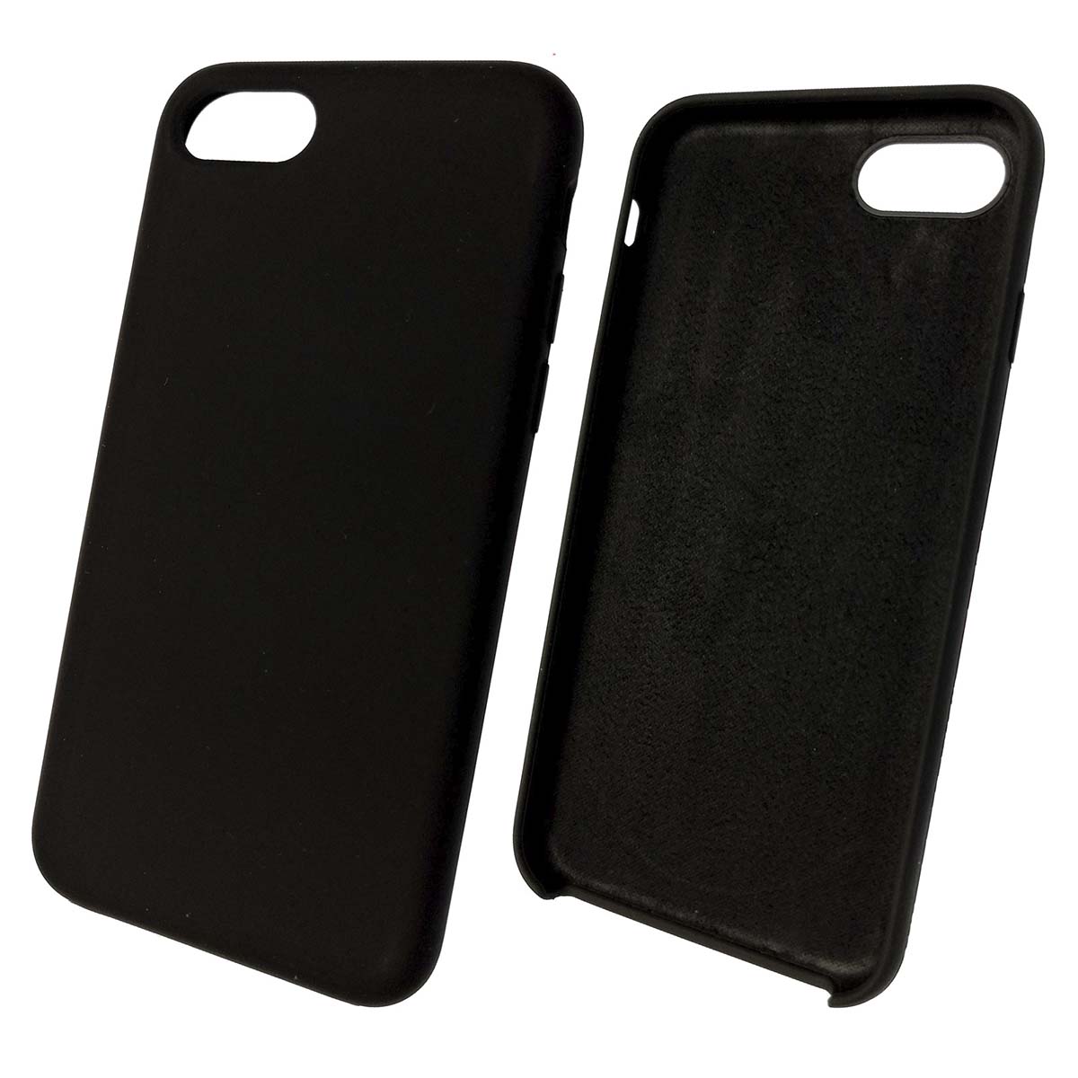 Чехол накладка Silicon Case для APPLE iPhone 7, iPhone 8, iPhone SE 2020, силикон, бархат, цвет черный Чехол накладка Silicon Case для APPLE iPhone 7, iPhone 8, iPhone SE 2020, силикон, бархат, цвет черный