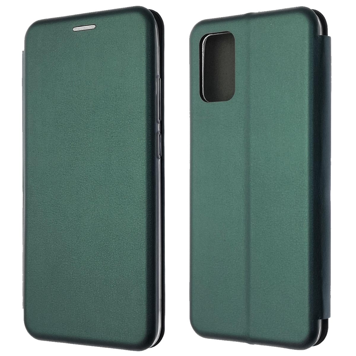 Чехол книжка STYLISH для SAMSUNG Galaxy A02S (SM-A025F), экокожа, визитница, цвет темно зеленый Чехол книжка STYLISH для SAMSUNG Galaxy A02S (SM-A025F), экокожа, визитница, цвет темно зеленый