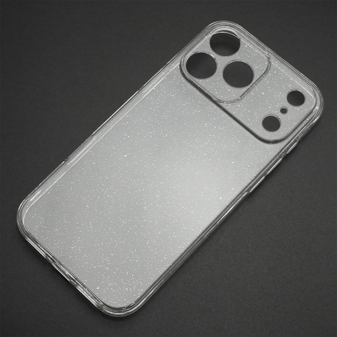 Чехол накладка STARDUST (Clear Case) для APPLE iPhone 17 Pro Max, защита камеры, с блестками, прозрачный