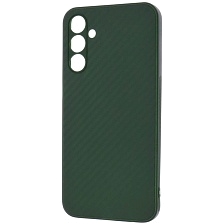 Чехол накладка для SAMSUNG Galaxy A15, защита камеры, силикон, карбон, цвет темно зеленый Чехол накладка для SAMSUNG Galaxy A15, защита камеры, силикон, карбон, цвет темно зеленый