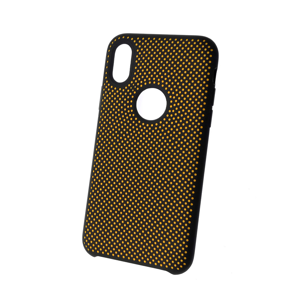Чехол накладка для APPLE iPhone XS, силикон, пластик, цвет черный c желтым. Чехол накладка для APPLE iPhone XS, силикон, пластик, цвет черный c желтым.