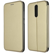 Чехол книжка STYLISH для XIAOMI Redmi 8, экокожа, визитница, цвет золотистый Чехол книжка STYLISH для XIAOMI Redmi 8, экокожа, визитница, цвет золотистый