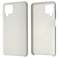 Чехол накладка Silicon Cover для SAMSUNG Galaxy A12 (SM-A125), силикон, бархат, цвет белый Чехол накладка Silicon Cover для SAMSUNG Galaxy A12 (SM-A125), силикон, бархат, цвет белый