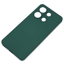 Чехол накладка NANO для XIAOMI Redmi Note 13 4G, защита камеры, силикон, бархат, цвет темно зеленый Чехол накладка NANO для XIAOMI Redmi Note 13 4G, защита камеры, силикон, бархат, цвет темно зеленый