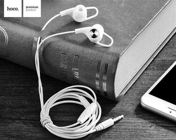Гарнитура (наушники с микрофоном) проводная, HOCO M21 Aparo Sporting Earphone With Mic, цвет белый. Гарнитура (наушники с микрофоном) проводная, HOCO M21 Aparo Sporting Earphone With Mic, цвет белый.