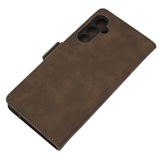Чехол книжка NICE для SAMSUNG Galaxy A25 5G, защита камеры, экокожа, визитница, цвет коричневый