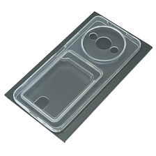 Чехол накладка CARD CASE для XIAOMI Redmi A3, Redmi A3x, POCO C61, защита камеры, силикон, отдел для карт, цвет прозрачный Чехол накладка CARD CASE для XIAOMI Redmi A3, Redmi A3x, POCO C61, защита камеры, силикон, отдел для карт, цвет прозрачный