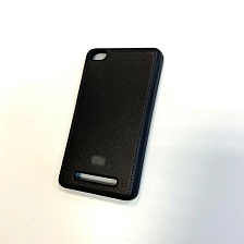 Чехол накладка для XIAOMI Redmi 5 Plus, силикон, ткань, цвет черный