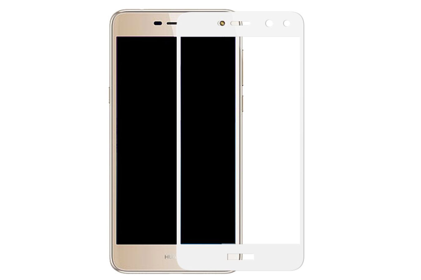 Защитное стекло 2D Full glass для Huawei Honor Y5 2017 /тех.пак/ белый.