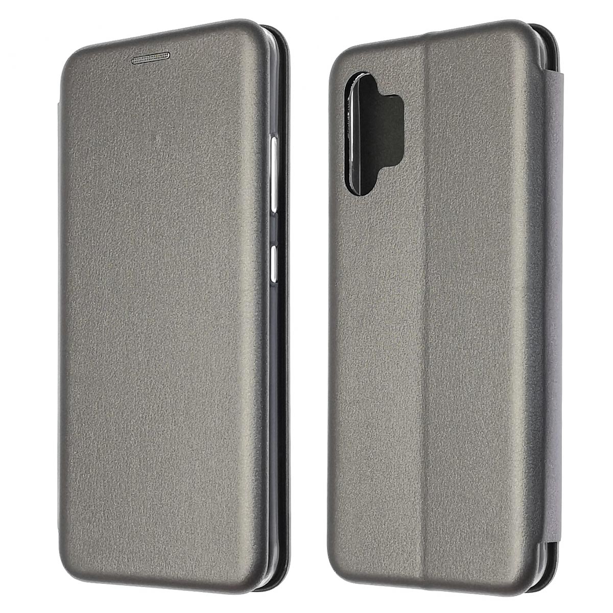 Чехол книжка STYLISH для SAMSUNG Galaxy A32 4G (SM-A325F), экокожа, визитница, цвет серебристый