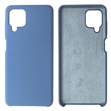 Чехол накладка Silicon Cover для SAMSUNG Galaxy A12 (SM-A125), силикон, бархат, цвет синий Чехол накладка Silicon Cover для SAMSUNG Galaxy A12 (SM-A125), силикон, бархат, цвет синий