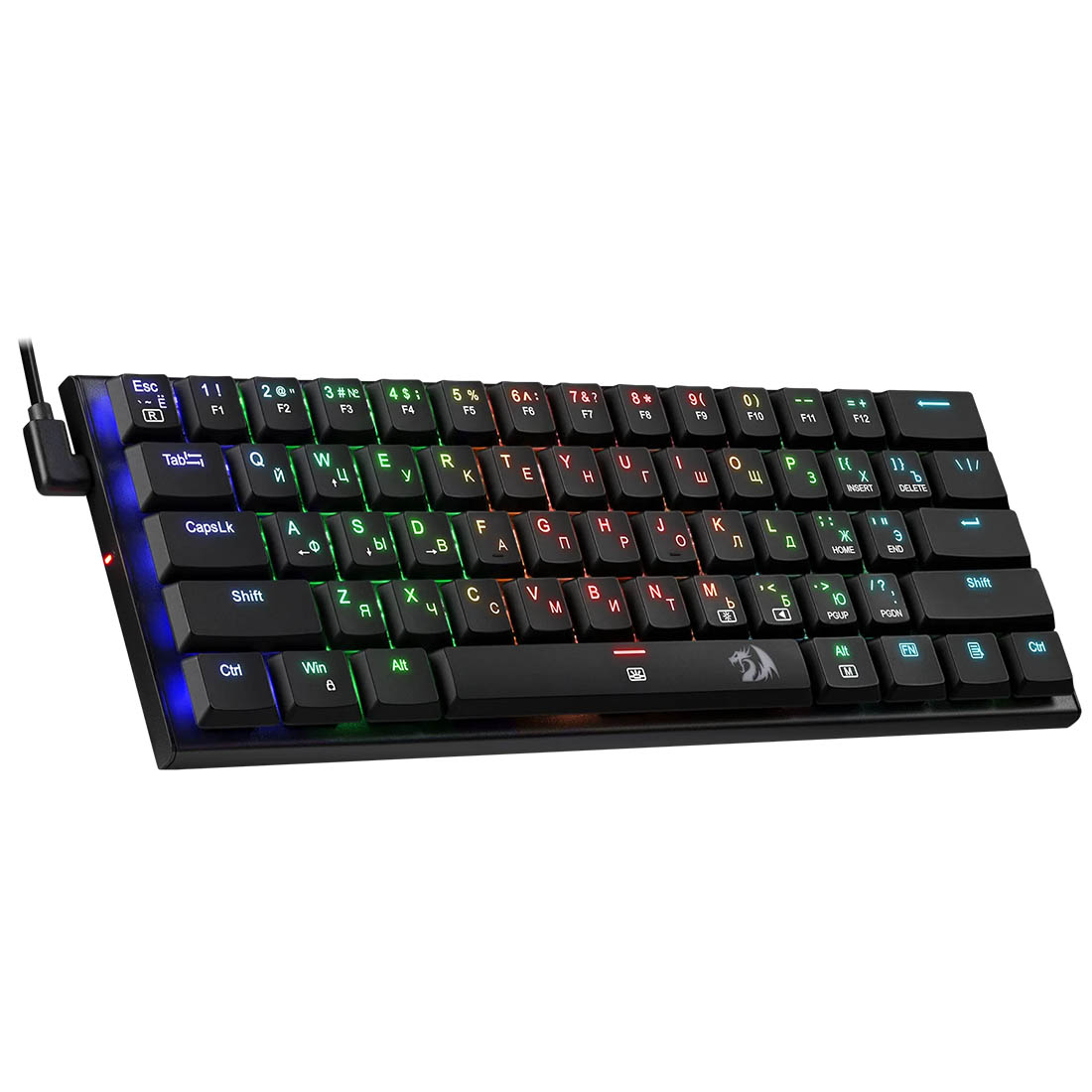 Игровая клавиатура REDRAGON Anivia, механическая, проводная, тихая, RGB подсветка, цвет черный Игровая клавиатура REDRAGON Anivia, механическая, проводная, тихая, RGB подсветка, цвет черный
