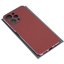 Чехол накладка для XIAOMI Redmi 12 4G, защита камеры, силикон, пластик, цвет бордовый Чехол накладка для XIAOMI Redmi 12 4G, защита камеры, силикон, пластик, цвет бордовый