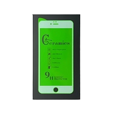 Защитное стекло 9D Ceramics для APPLE iPhone 6 Plus, iPhone 6G Plus, iPhone 6S Plus, цвет белый.