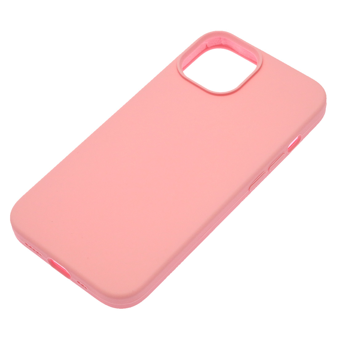 Чехол накладка Silicon Case для APPLE iPhone 14 (6.1"), силикон, бархат, цвет розовый