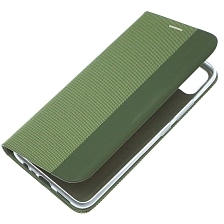 Чехол книжка MESH для Realme C25, C25S, текстиль, силикон, бархат, визитница, цвет зеленый Чехол книжка MESH для Realme C25, C25S, текстиль, силикон, бархат, визитница, цвет зеленый