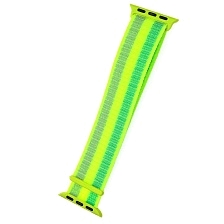 Ремешок для APPLE Watch 38 - 40 мм, нейлон, текстура, цвет зеленый. Ремешок для APPLE Watch 38 - 40 мм, нейлон, текстура, цвет зеленый.