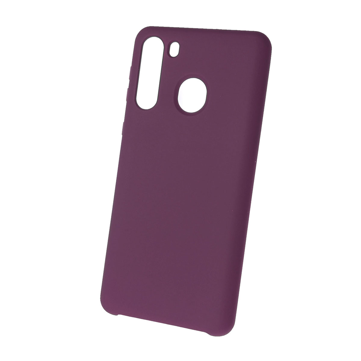 Чехол накладка Silicon Cover для SAMSUNG Galaxy A21 (SM-A215), силикон, бархат, цвет баклажан. Чехол накладка Silicon Cover для SAMSUNG Galaxy A21 (SM-A215), силикон, бархат, цвет баклажан.