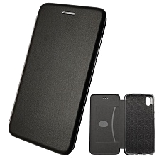 Чехол книжка STYLISH для HUAWEI Honor 8S, Y5 2019, экокожа, визитница, цвет черный
