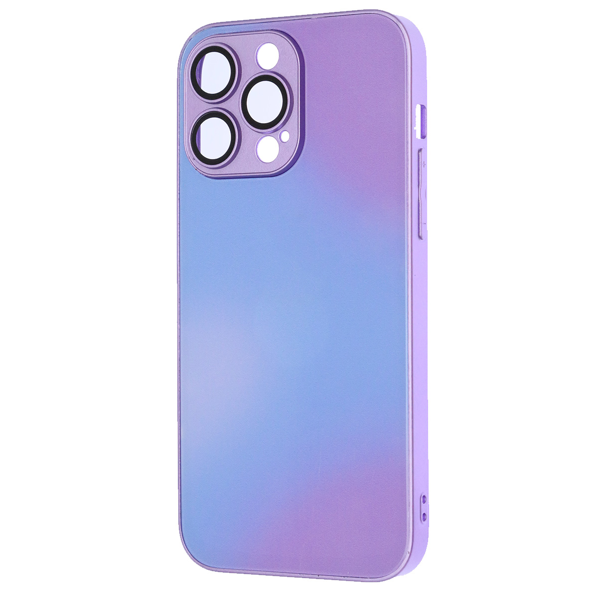 Чехол накладка с поддержкой MagSafe для APPLE iPhone 14 Pro Max (6.7"), силикон, стекло, защита камеры, цвет сиреневый
