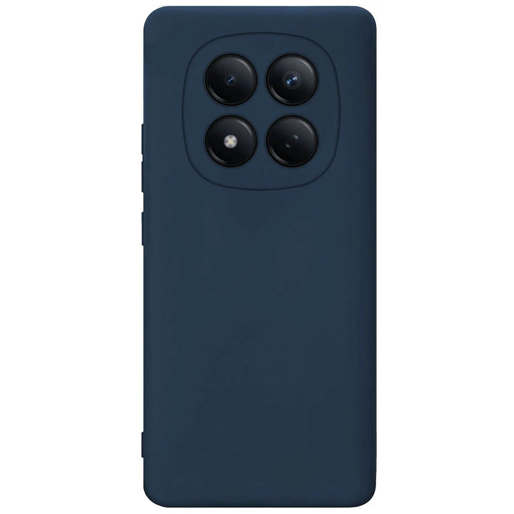 Чехол накладка NANO для XIAOMI Redmi Note 15 Pro, защита камеры, силикон, бархат, цвет темно синий