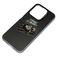 Чехол накладка для Honor X8b, Honor X8c, защита камеры, силикон, рисунок TIME IS MONEY