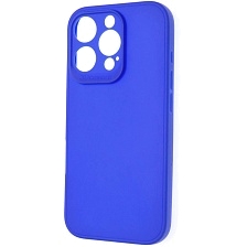 Чехол накладка для APPLE iPhone 16 Pro, защита камеры, силикон, цвет синий