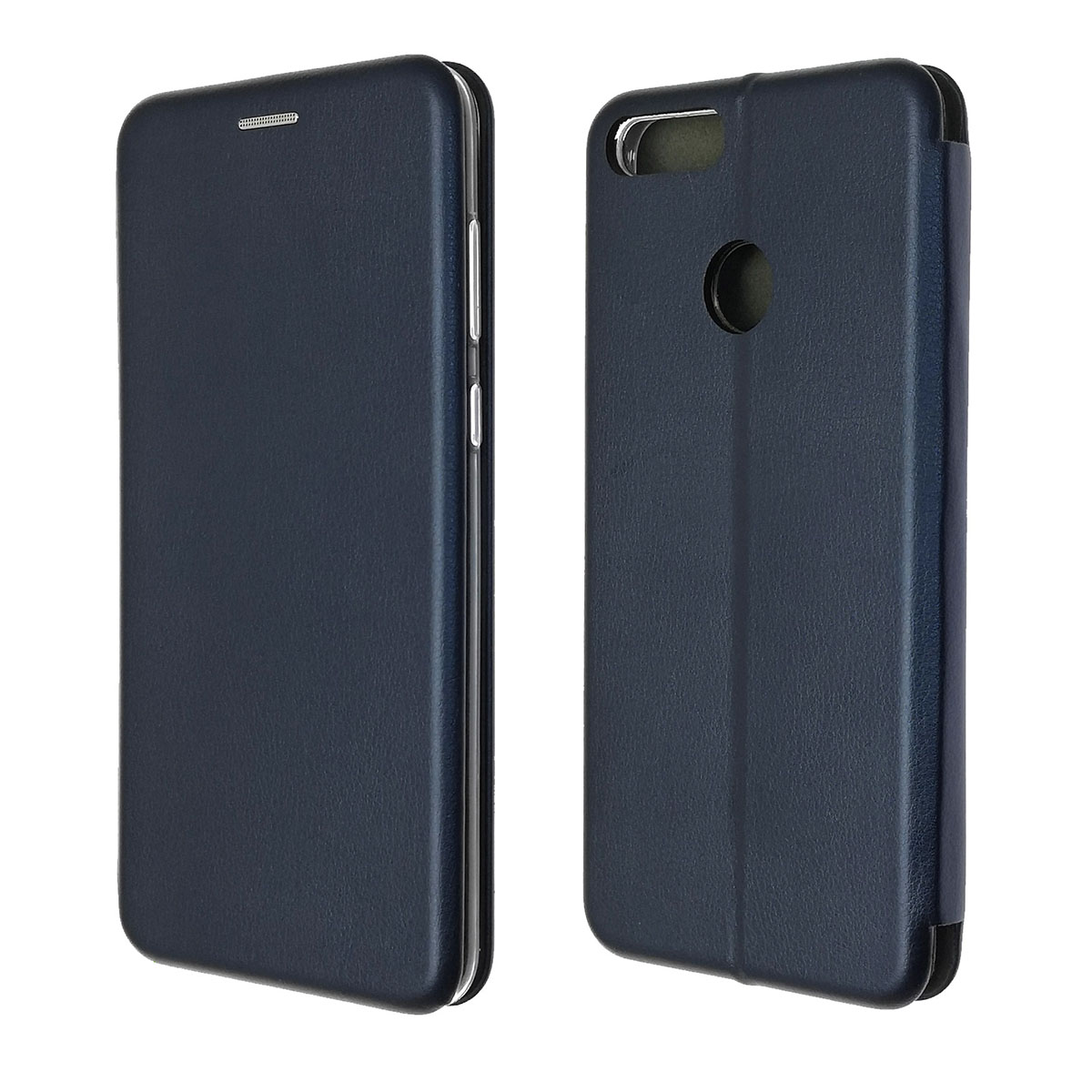 Чехол книжка STYLISH для HUAWEI Honor 7X (BND-AL10, BND-L21, BND-L24, BND-TL10), экокожа, визитница, цвет синий