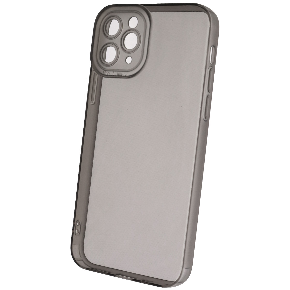 Чехол накладка CATEYES для APPLE iPhone 11 Pro, защита камеры, силикон, цвет прозрачно черный Чехол накладка CATEYES для APPLE iPhone 11 Pro, защита камеры, силикон, цвет прозрачно черный