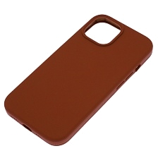 Чехол накладка Silicon Case для APPLE iPhone 15 (6.1"), силикон, бархат, цвет шоколадный