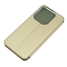 Чехол книжка STYLISH для TECNO Spark 20, Spark 20C, экокожа, визитница, цвет золотистый Чехол книжка STYLISH для TECNO Spark 20, Spark 20C, экокожа, визитница, цвет золотистый