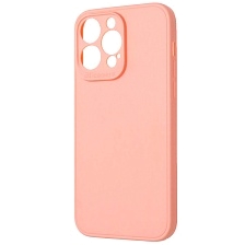 Чехол накладка для APPLE iPhone 14 Pro Max, защита камеры, силикон, цвет персиковый