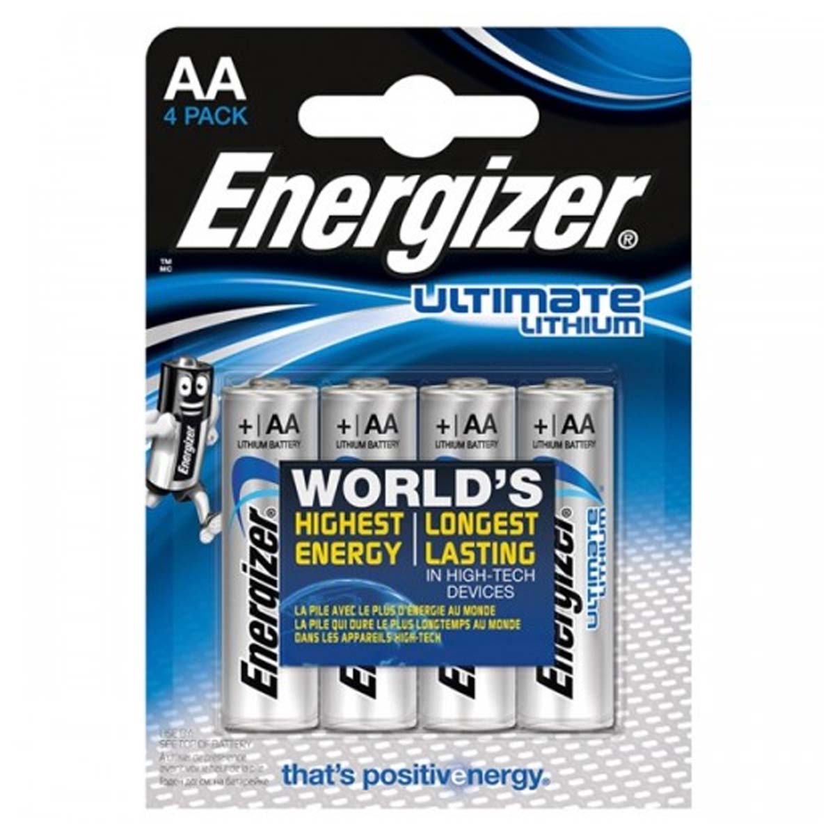Батарейка ENERGIZER ULTIMATE LITHIUM FR6 AA BL4 Lithium 1.5V