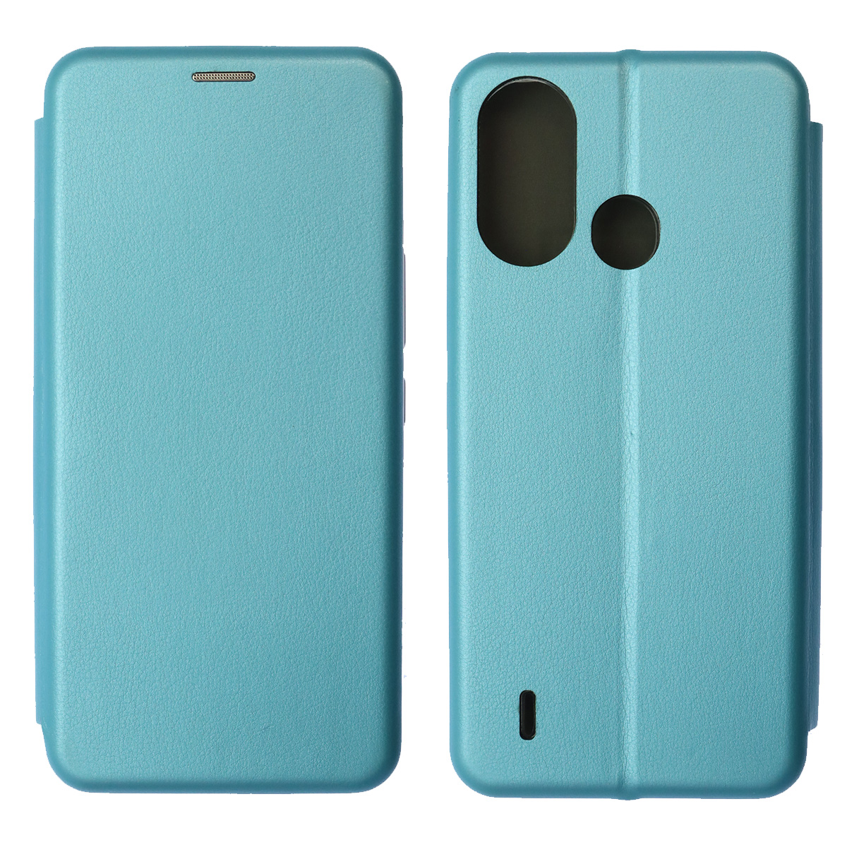 Чехол книжка STYLISH для ITEL A49, экокожа, визитница, цвет голубой