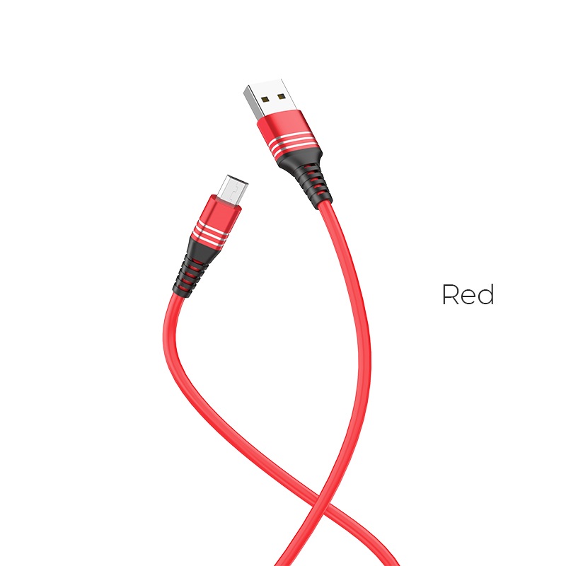 HOCO U46 Tricyclic кабель для зарядки и передачи данных USB для Micro USB, длина 1 метр, ток до 2А, оплетка TPE, цвет красный. HOCO U46 Tricyclic кабель для зарядки и передачи данных USB для Micro USB, длина 1 метр, ток до 2А, оплетка TPE, цвет красный.