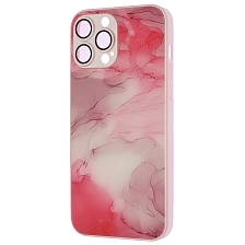 Чехол накладка AG Glass case для APPLE iPhone 13 Pro Max (6.7"), силикон, стекло, защита камеры, цвет розовый Чехол накладка AG Glass case для APPLE iPhone 13 Pro Max (6.7"), силикон, стекло, защита камеры, цвет розовый