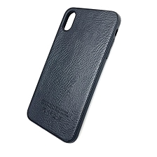 Чехол накладка для APPLE iPhone XS MAX, силикон, под кожу, лого, цвет черный. Чехол накладка для APPLE iPhone XS MAX, силикон, под кожу, лого, цвет черный.