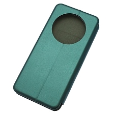 Чехол книжка STYLISH для XIAOMI Redmi 14C, POCO C75, экокожа, визитница, цвет темно зеленый