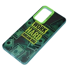 Чехол накладка для Realme C67 4G, пластик, силикон, рисунок WORK HARD