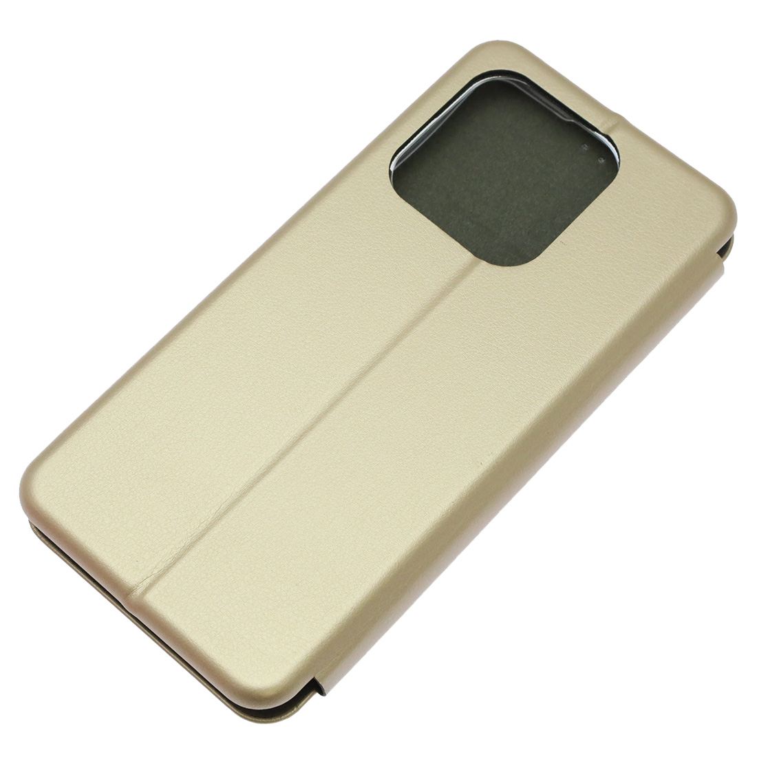 Чехол книжка STYLISH для Honor X7d, экокожа, визитница, цвет золотистый